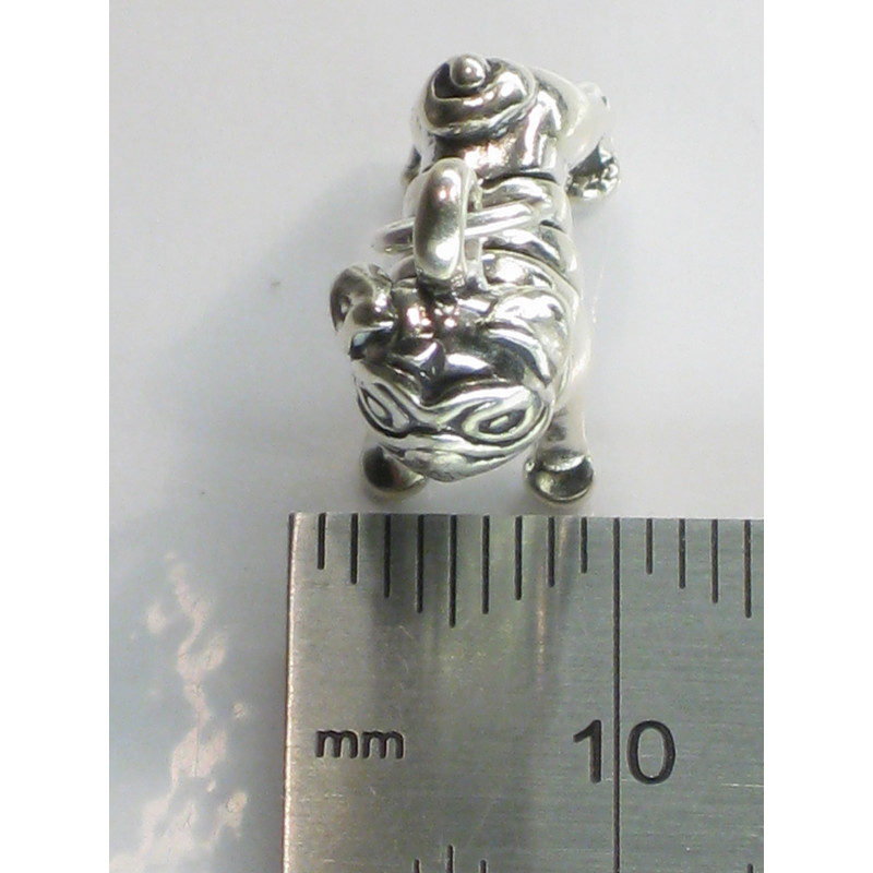 Pug Dog Sterling Silver Charm, Adorable Pet Accessory